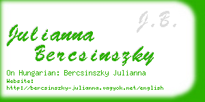 julianna bercsinszky business card